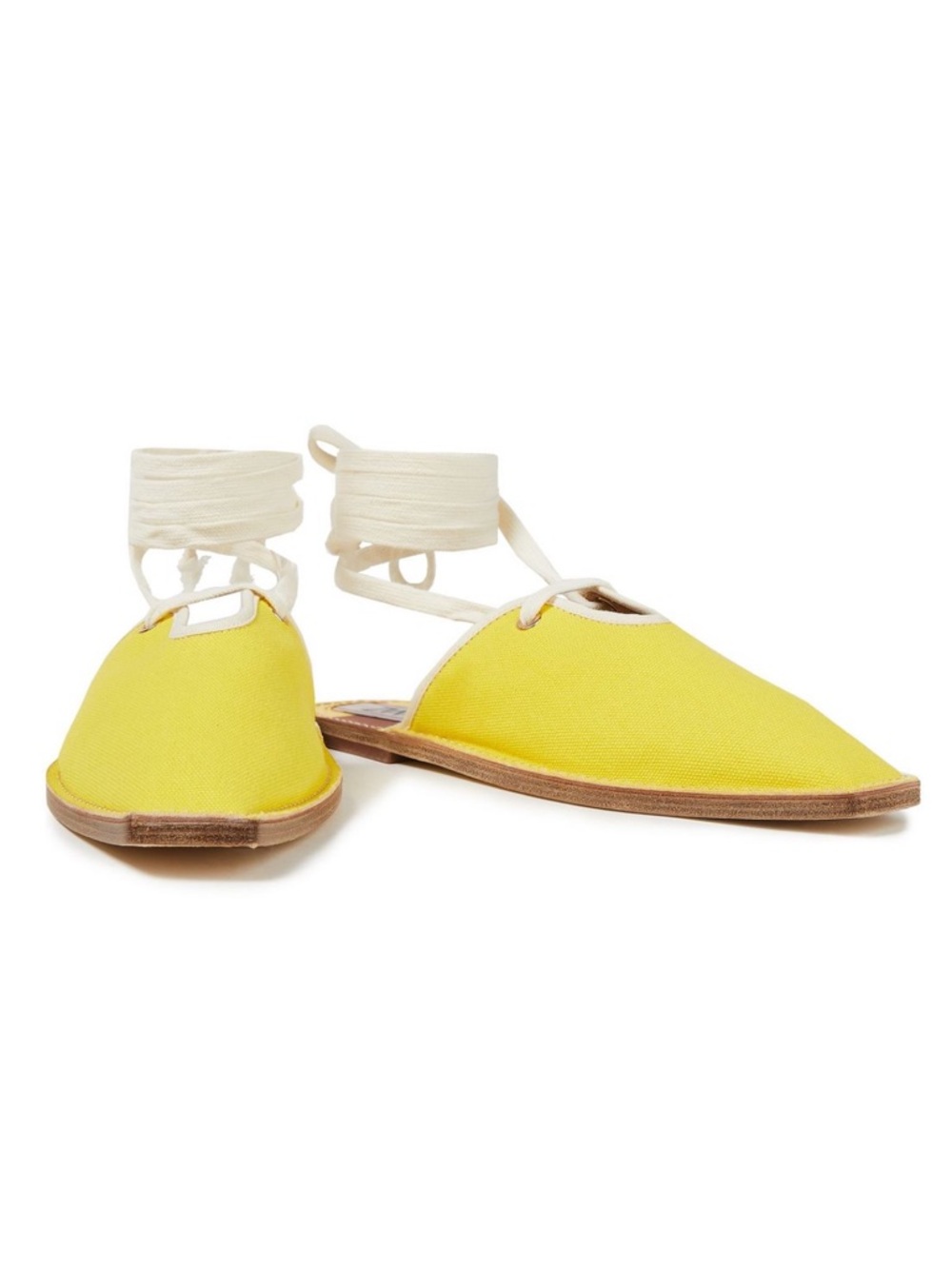 NWT! Zimmermann Lace-up cotton-canvas slippers, size 38